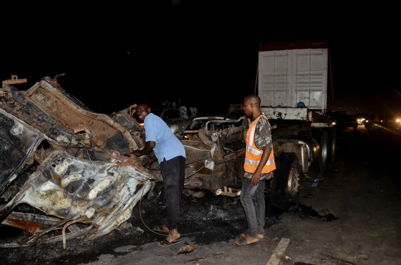 Several people killed as Nigeria's Dangote trailer crashes into vehicles, bursts into flames